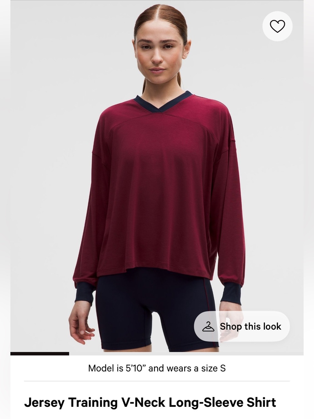 51. Lululemon jersey training vneck long sleeve shirt NWT